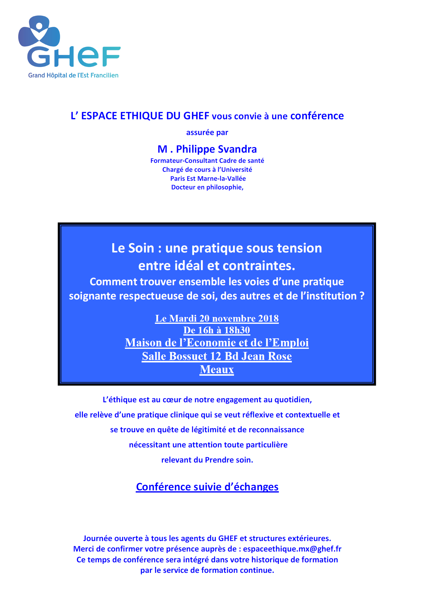 ethique GHEF Svandra Soins