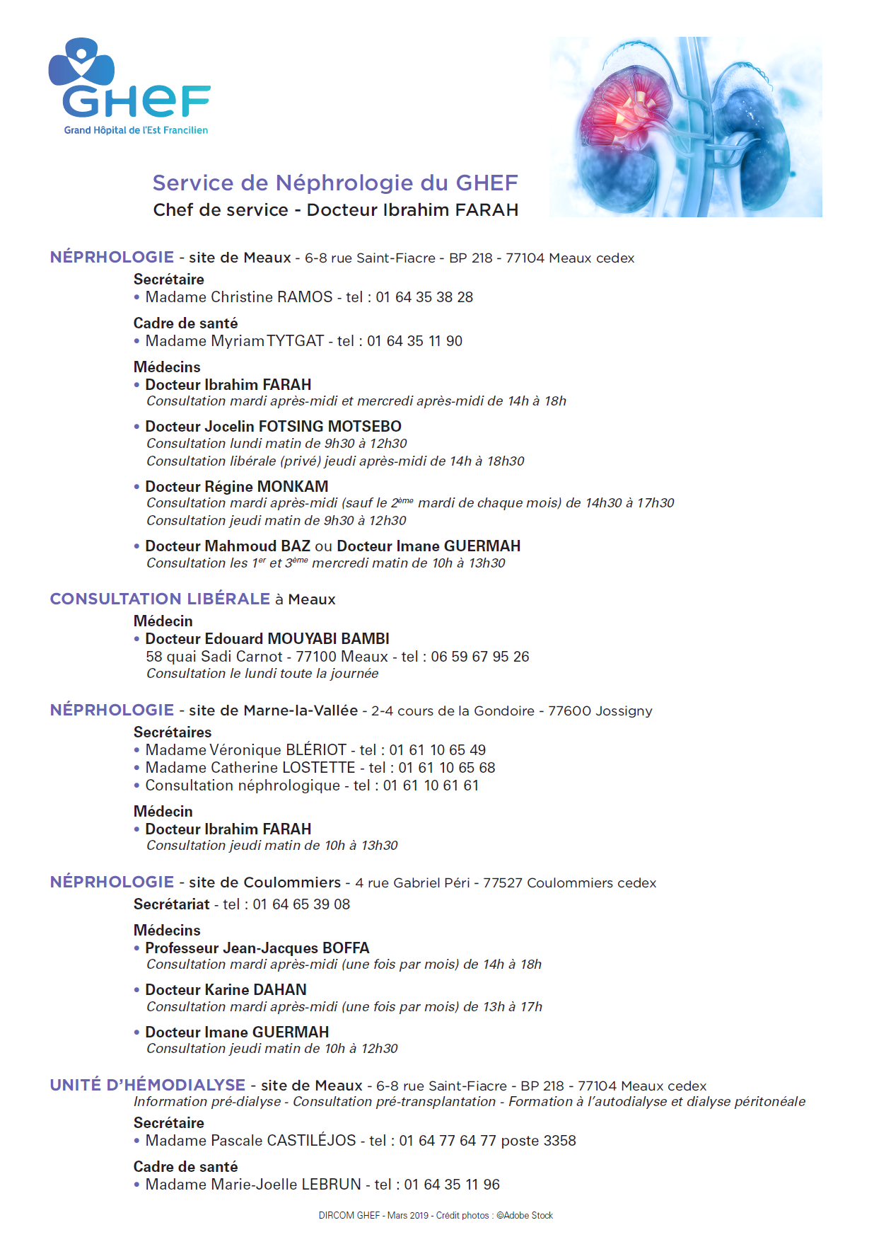 Nephrologie GHEF Consultations