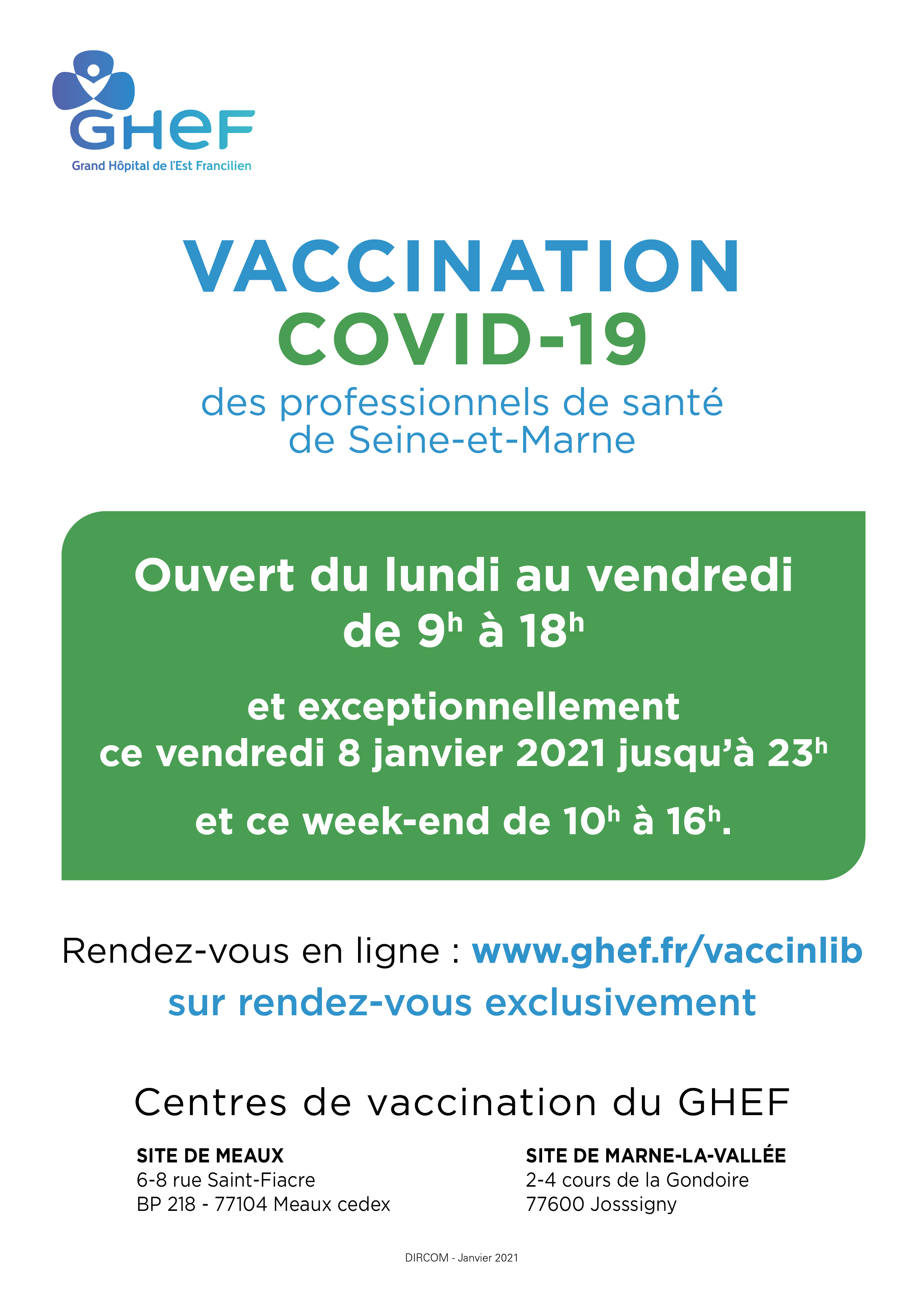 Vaccination Covid_19 GHEF Professionnels santé liberaux