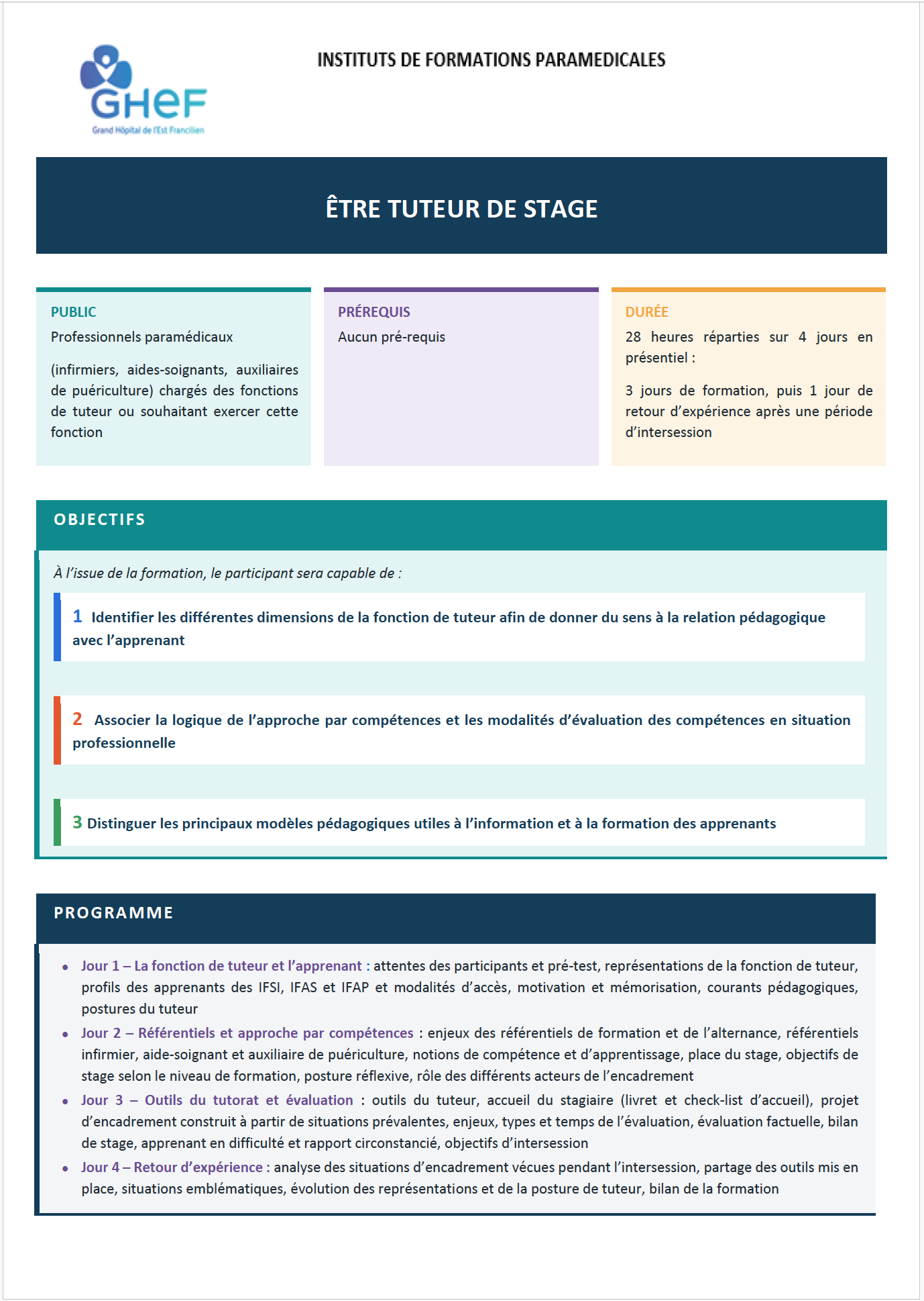 GHEF - IFP - Formation Etre tuteur de stage