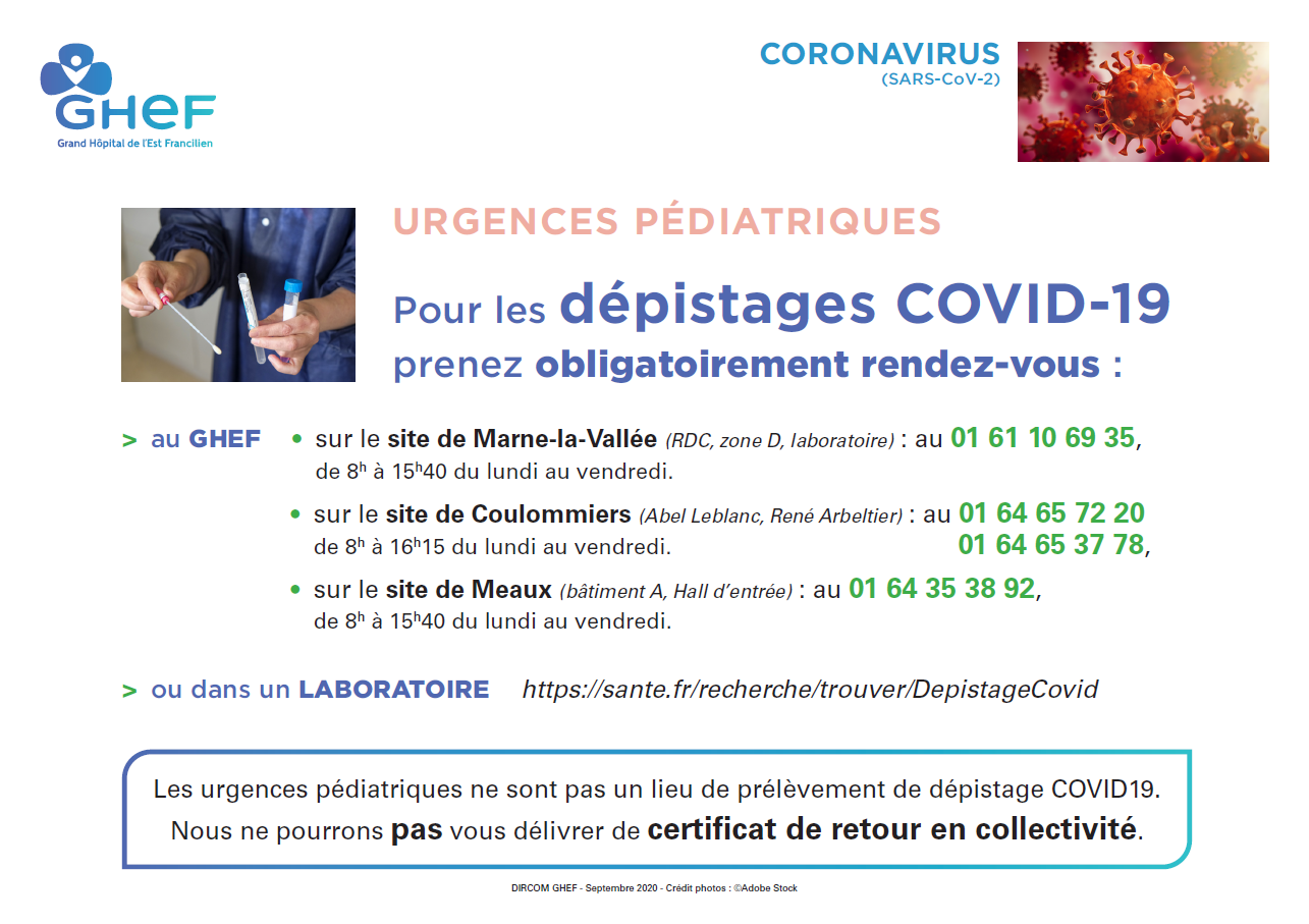 depistage covid enfant GHEF